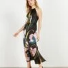 Ted Baker PIANA Urban Halterneck Midi Dress, Black/Multi