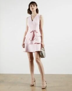 Ted Baker REINAH Tiered Sleeveless Dress, Light Pink/Blush
