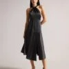 Ted Baker Renon Twist Neck Midi Dress, Black