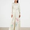 Ted Baker Rioni Twist Waist Detail Maxi Dress, Cream/Multi