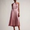 Ted Baker Roxieyy Halterneck Midaxi Dress, Dusty Pink/Blush
