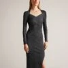 Ted Baker Tabytha Slim Fit Cross Over Knit Dress, Black