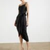 Ted Baker TILLIEY Cowl Neck Faux Wrap Dress, Black