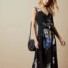 Ted Baker TRINNI Jamboree Midi Floral Dress, Black/Multi