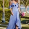 TFNC Gili Aster Blue Maxi Bridesmaid Dress