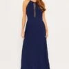 TFNC Haven Navy Maxi Lace Bridesmaid Dress, Navy Blue