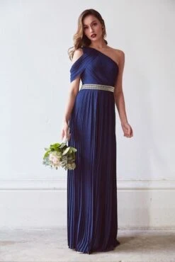 TFNC Jovie Bridesmaid Maxi Dress, Navy -EleganceWear Store tfnc jovie bridesmaid maxi dress navy