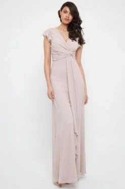 TFNC Juba Whisper Pink Maxi Dress, Blush/Pink