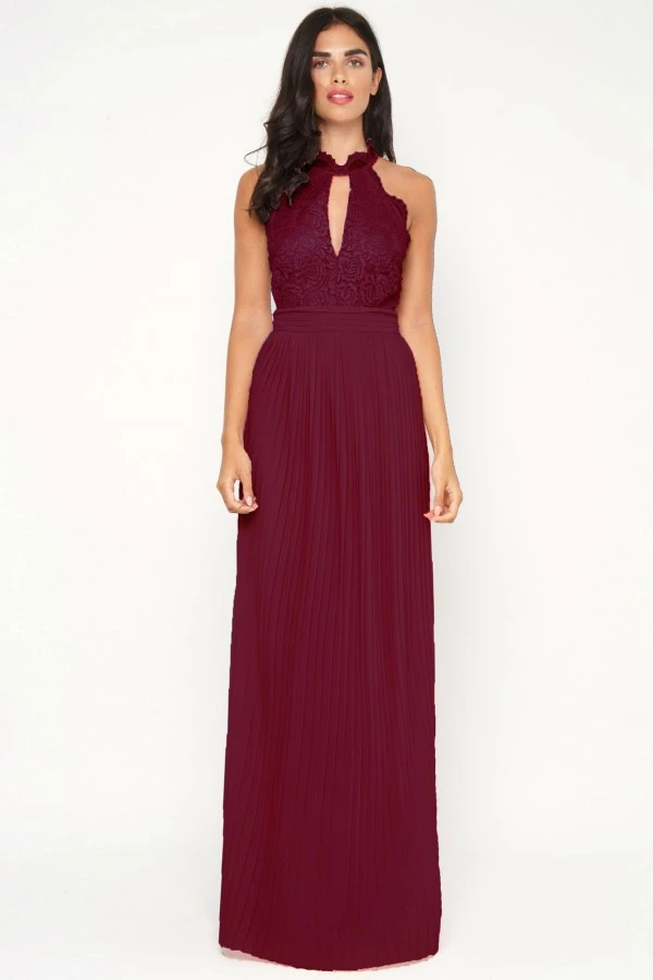 TFNC Madison Maxi Bridesmaid Dress, Mulberry Red 1 TFNC Madison Maxi Bridesmaid Dress, Mulberry Red