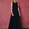 Ted Baker SAFFROM Origami Folded Maxi Dress, Navy