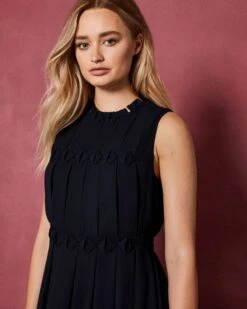 Ted Baker SAFFROM Origami Folded Maxi Dress, Navy -EleganceWear Store uk Womens Clothing Dresses SAFFROM Origami folded maxi dress Navy WC8W SAFFROM NAVY 4.jpg