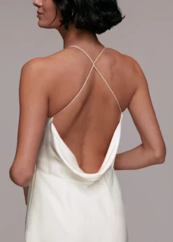 Whistles Eileen Silk Wedding Dress, Ivory -EleganceWear Store whistles eileen silk wedding dress ivory3