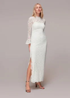 Whistles Frances Lace Wedding Dress, Ivory