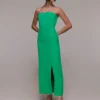 Whistles Gemma Strapless Maxi Dress, Green