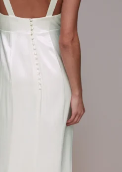 Whistles Lina Satin Wedding Dress, Ivory -EleganceWear Store whistles lina satin wedding dress ivory3