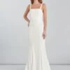 Whistles Mia Lace Square Neck Wedding Dress, Ivory
