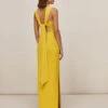 Whistles Tie Back Bridesmaid Maxi Dress, Yellow