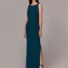 Whistles Tie Back Maxi Bridesmaid Dress, Teal