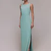Whistles Tie Back Maxi Dress, Sage Green