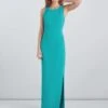 Whistles Tie Back Maxi Dress, Turquoise Blue