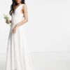 Y.A.S Bridal Maxi Dress With Button Detail And Train In White